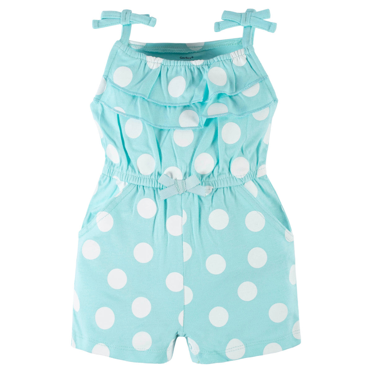 Romper Gerber azul bebé niña algodón certificado OEKO-TEX-3T