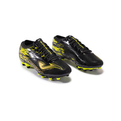 Tenis Joma Futbol Tachos Supercopa 2301 Terreno Firme FG Negro/Amarillo fluor