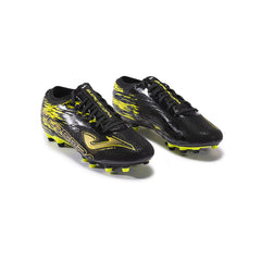 Tenis fútbol Joma Supercopa 2301 FG césped firme negro amarillo