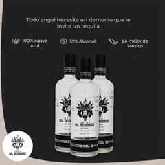 Tequila 100% Agave Azul Cristalino 750ml Mil Demonios