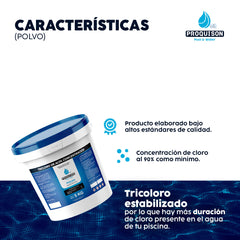 Cloro para alberca en polvo 5 kg Proquison 90% desinfección