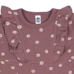 Vestido Gerber rosa niña 100% algodón cómodo para primavera-5T