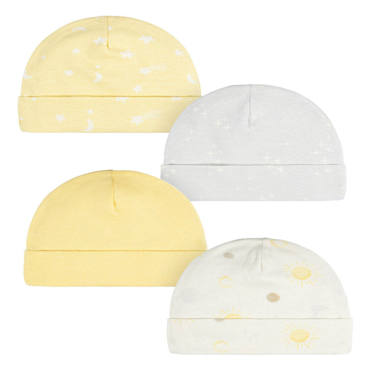 Gorro Gerber Pack 4 Gorras Suaves Bebé Niño Niña 0 A 6 Meses-0-6M