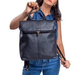 Mochila piel genuina castelli dama laptop 17 pulgadas cuero