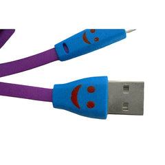 Cable Cargador Smile LED Micro USB V8 Divertido Alta Durabilidad