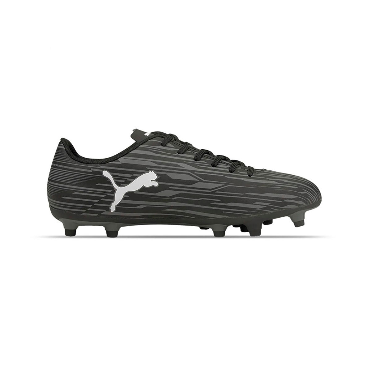 Tenis Futbol Soccer Tachos Puma RAPIDO III Negro/Blanco Talla 26.5