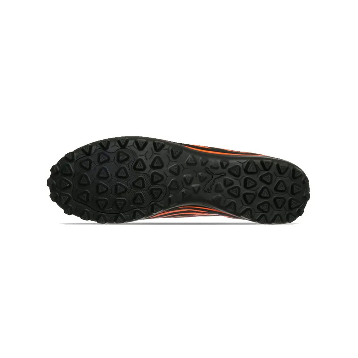 Tenis Puma Rapido III TT Turf Negro Naranja Tracción Segura