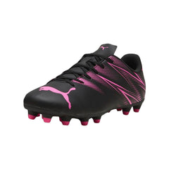 Tenis Puma Attacanto FG AG Negro Rosa Tacos Fútbol Césped