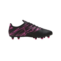 Tenis Puma Attacanto FG AG Negro Rosa Tacos Fútbol Césped