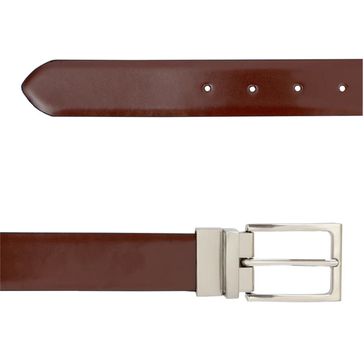 Cinturón Hickok Reversible Piel Genuina Negro Café 34 MM-34-36