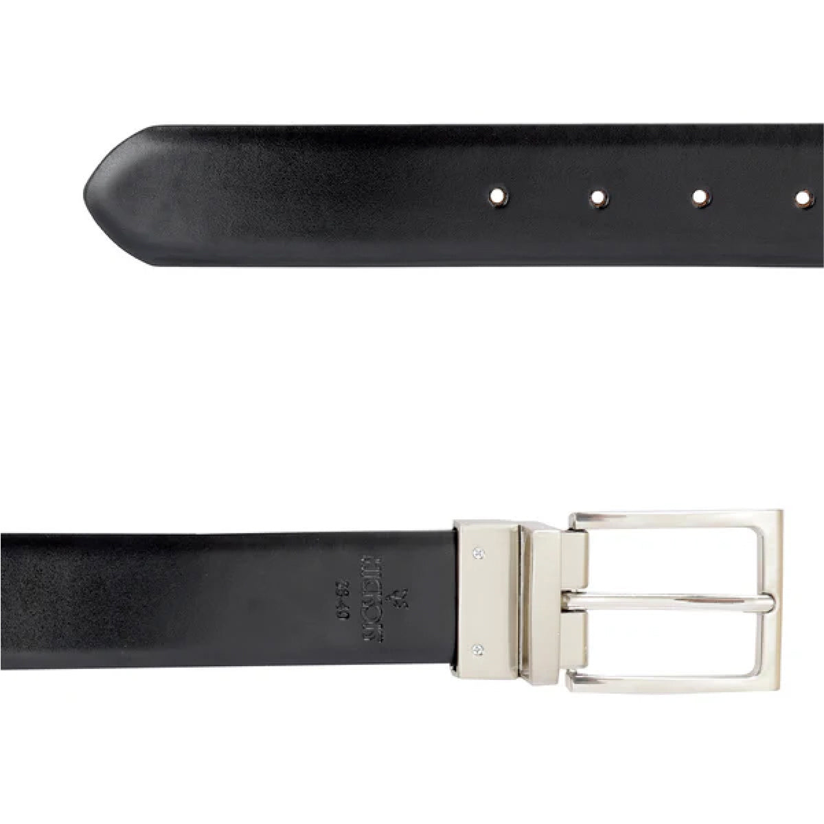 Cinturón Hickok Reversible Piel Genuina Negro Café 34 MM-30-32