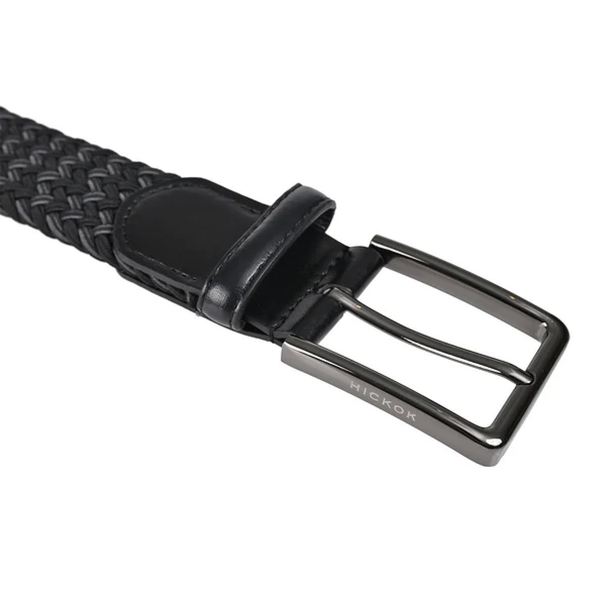 Hickok Cinturón Trenzado Stretch Onyx para Hombre negro 37mm-34-36