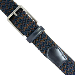 Cinturón Hickok Trenzado Stretch Navywood Hombre 37mm-42-44