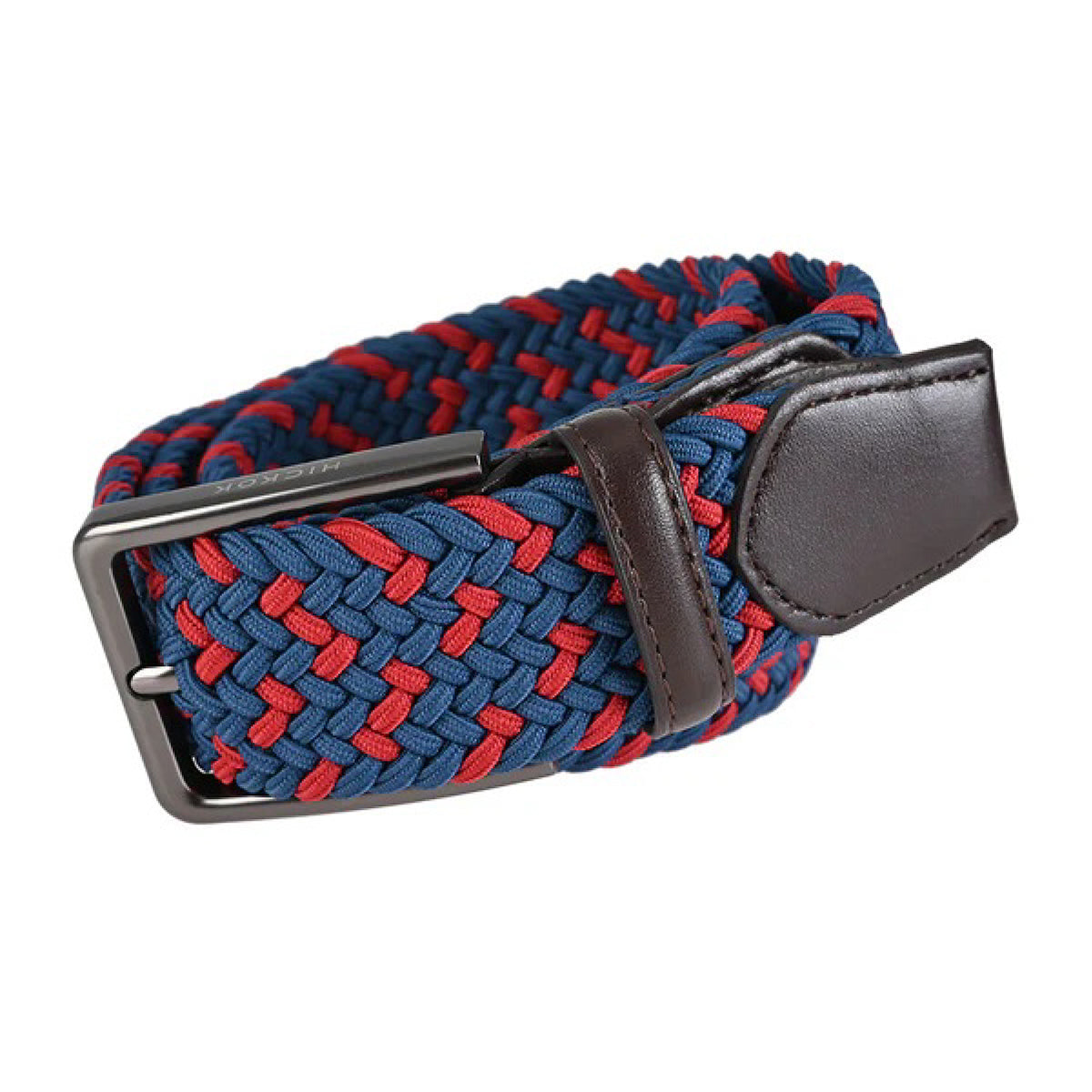 Cinturón Hickok Trenzado Stretch Crimson Para Hombre 37mm-34-36