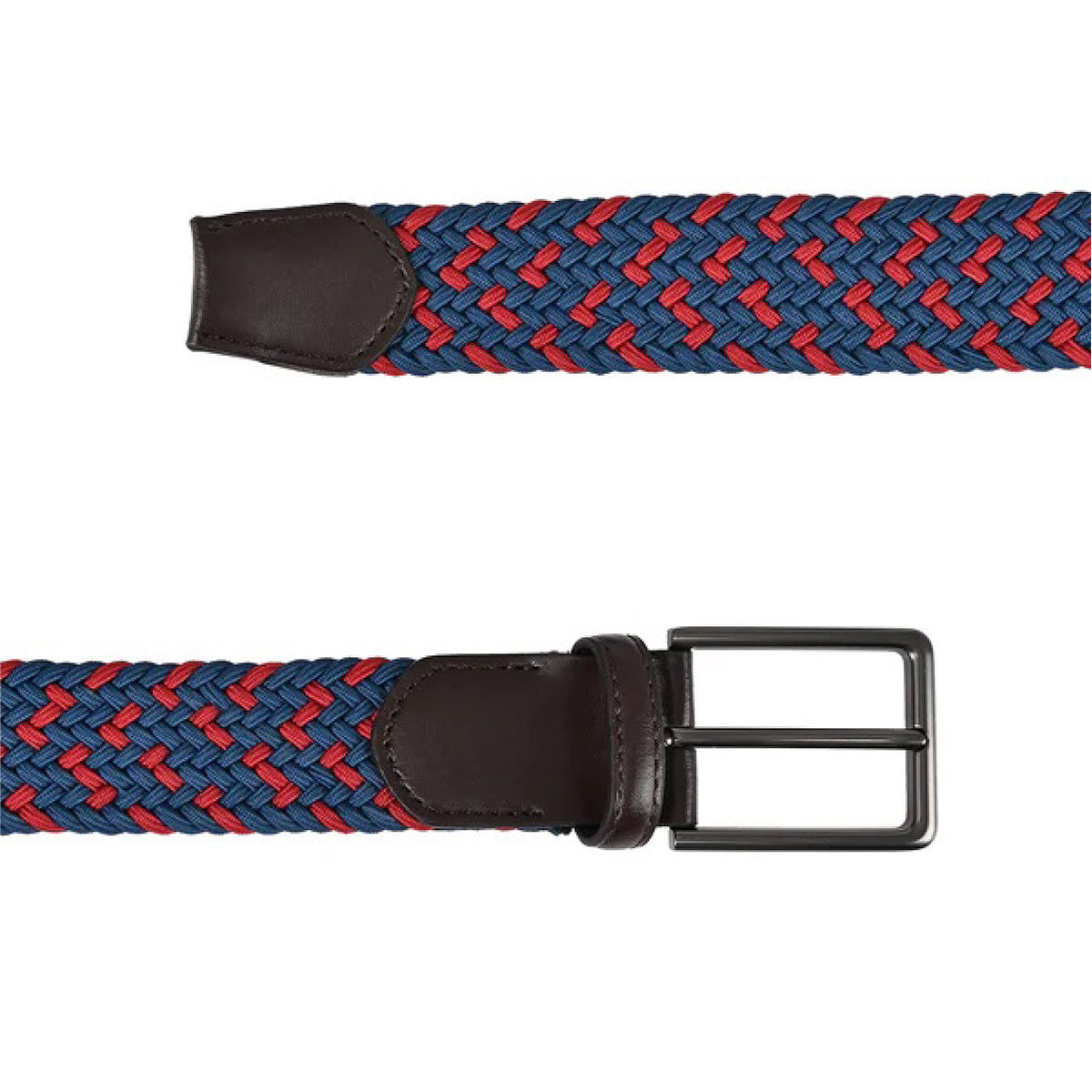 Cinturón Hickok Trenzado Stretch Crimson Para Hombre 37mm-38-40