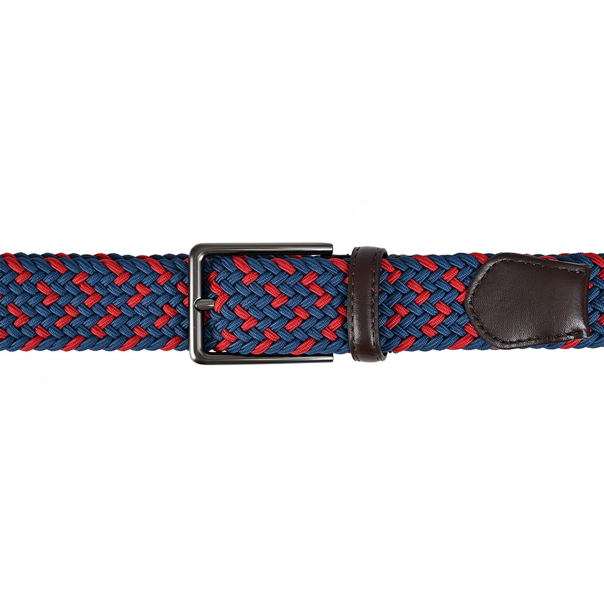 Cinturón Hickok Trenzado Stretch Crimson Para Hombre 37mm-34-36
