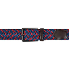 Cinturón Hickok Trenzado Stretch Crimson Para Hombre 37mm-38-40