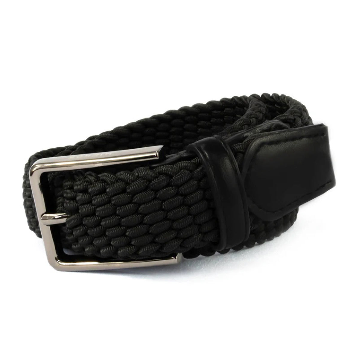 Cinturon Hickok Trenzado Stretch Nero Ajuste Flexible Hombre-38-40