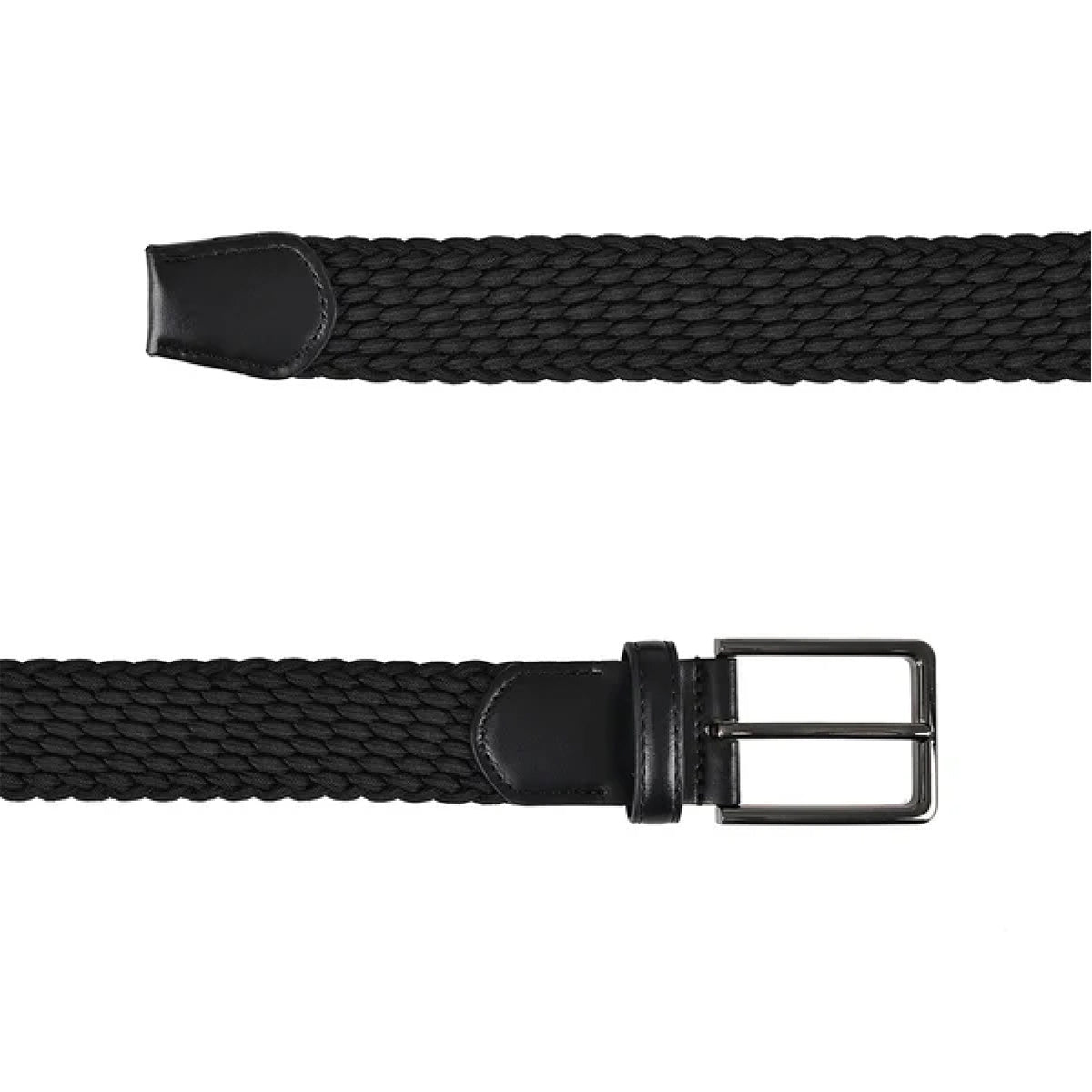 Cinturon Hickok Trenzado Stretch Nero Ajuste Flexible Hombre-42-44