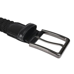 Cinturon Hickok Trenzado Stretch Nero Ajuste Flexible Hombre-38-40