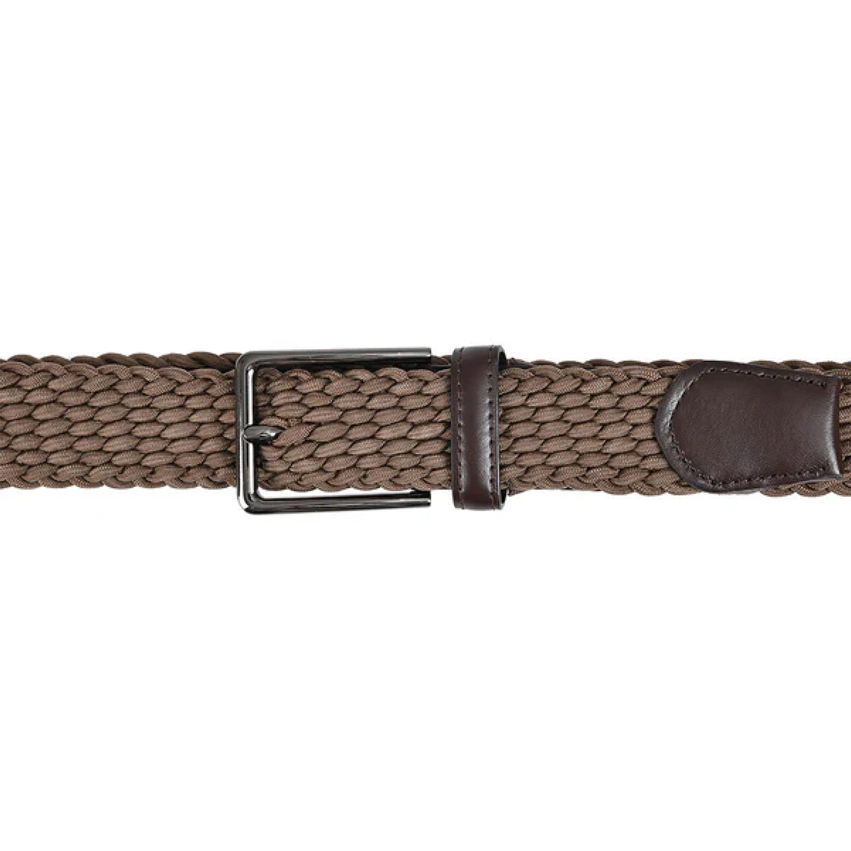 Cinturón Hickok Trenzado Stretch Mocca Hombre 37mm-34-36