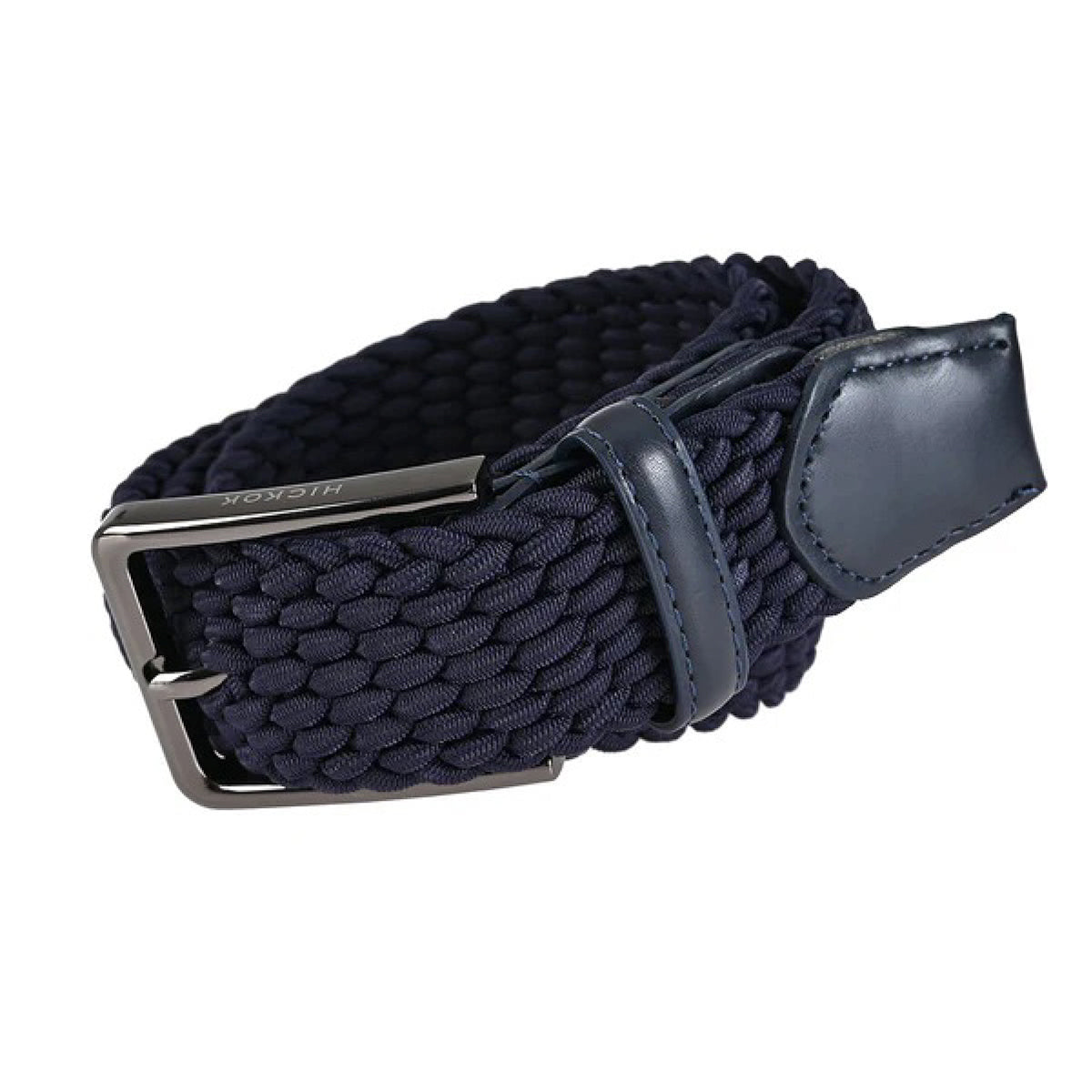 Cinturón Hickok Trenzado Stretch Azul Midnight 37mm casual-34-36
