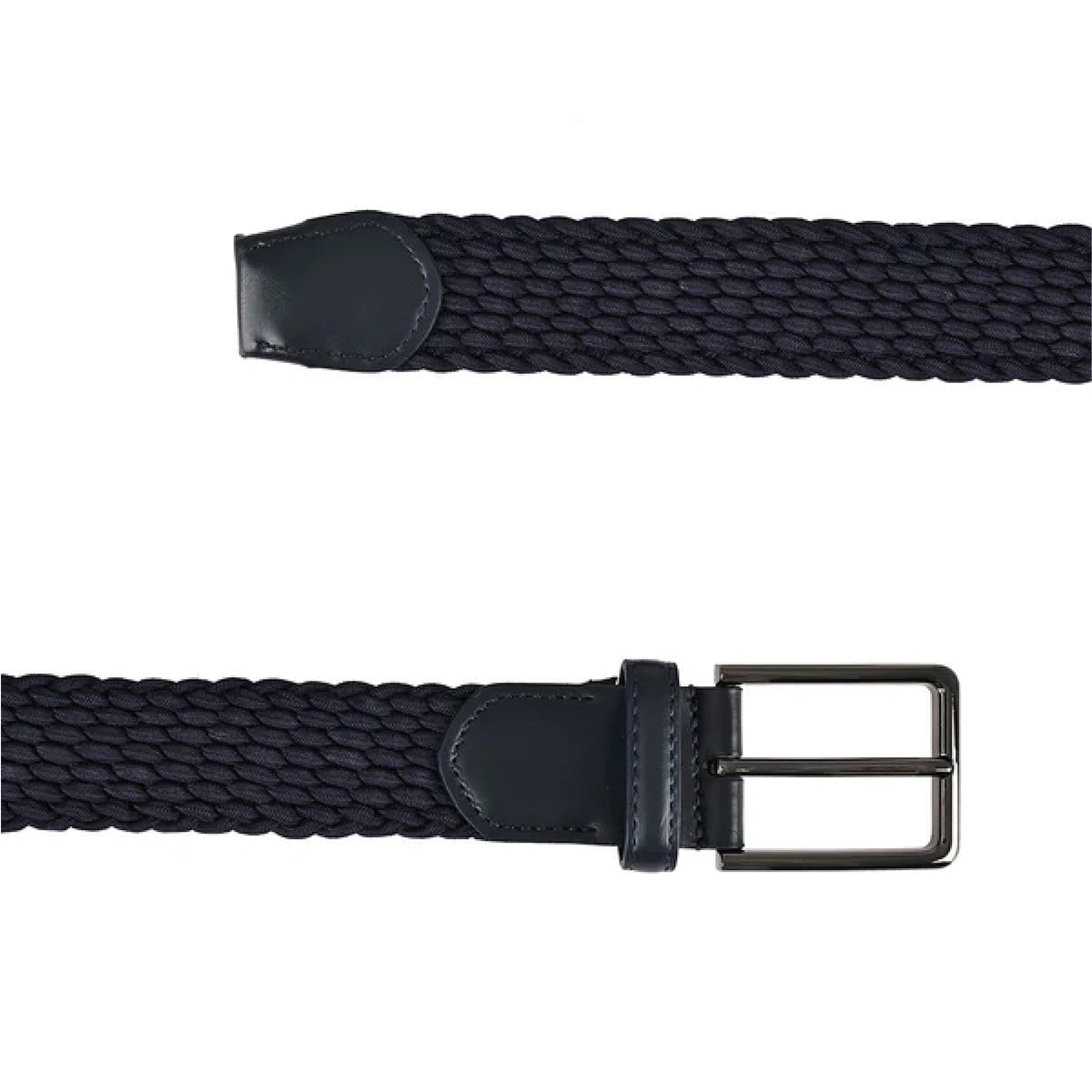 Cinturón Hickok Trenzado Stretch Azul Midnight 37mm casual-34-36