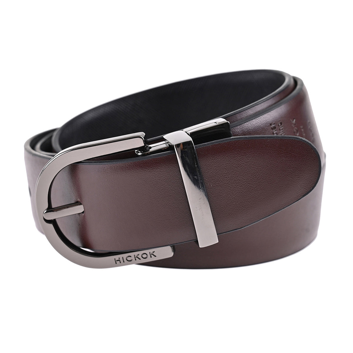 Cinturón reversible de piel genuina para hombre 34 mm Hickok-34-36