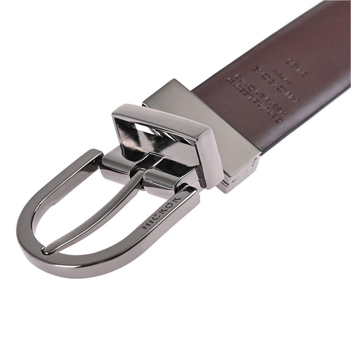 Cinturón reversible de piel genuina para hombre 34 mm Hickok-42-44