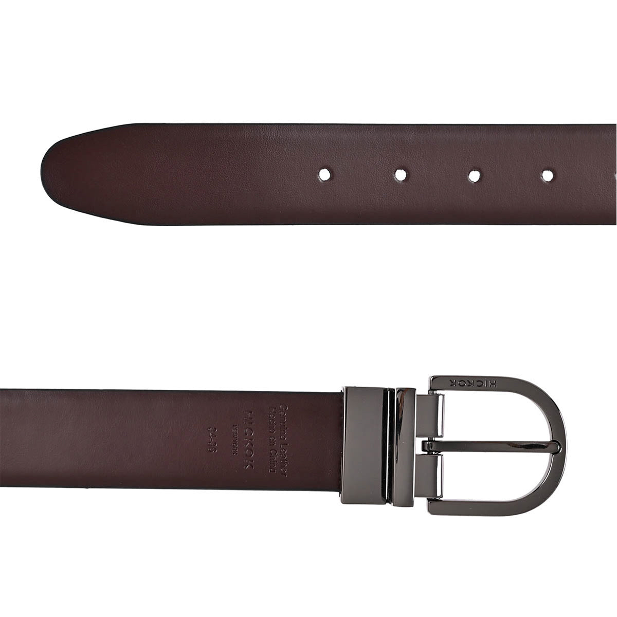 Cinturón reversible de piel genuina para hombre 34 mm Hickok-38-40
