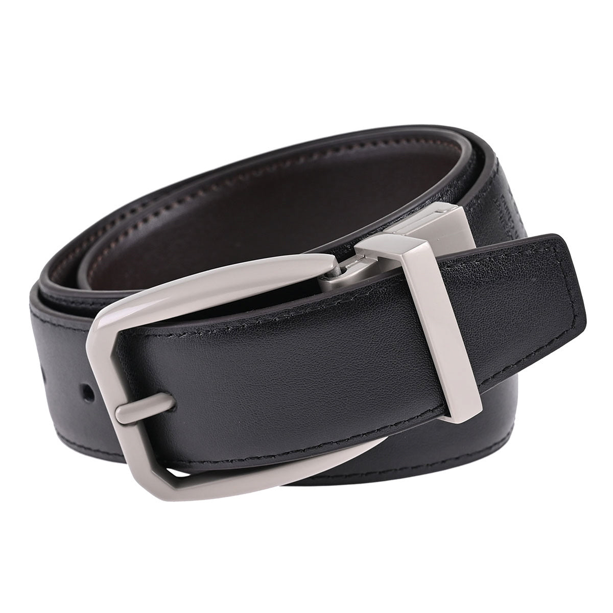 Cinturón Hickok Reversible Piel Genuina Dark Mocca 34MM-42-44