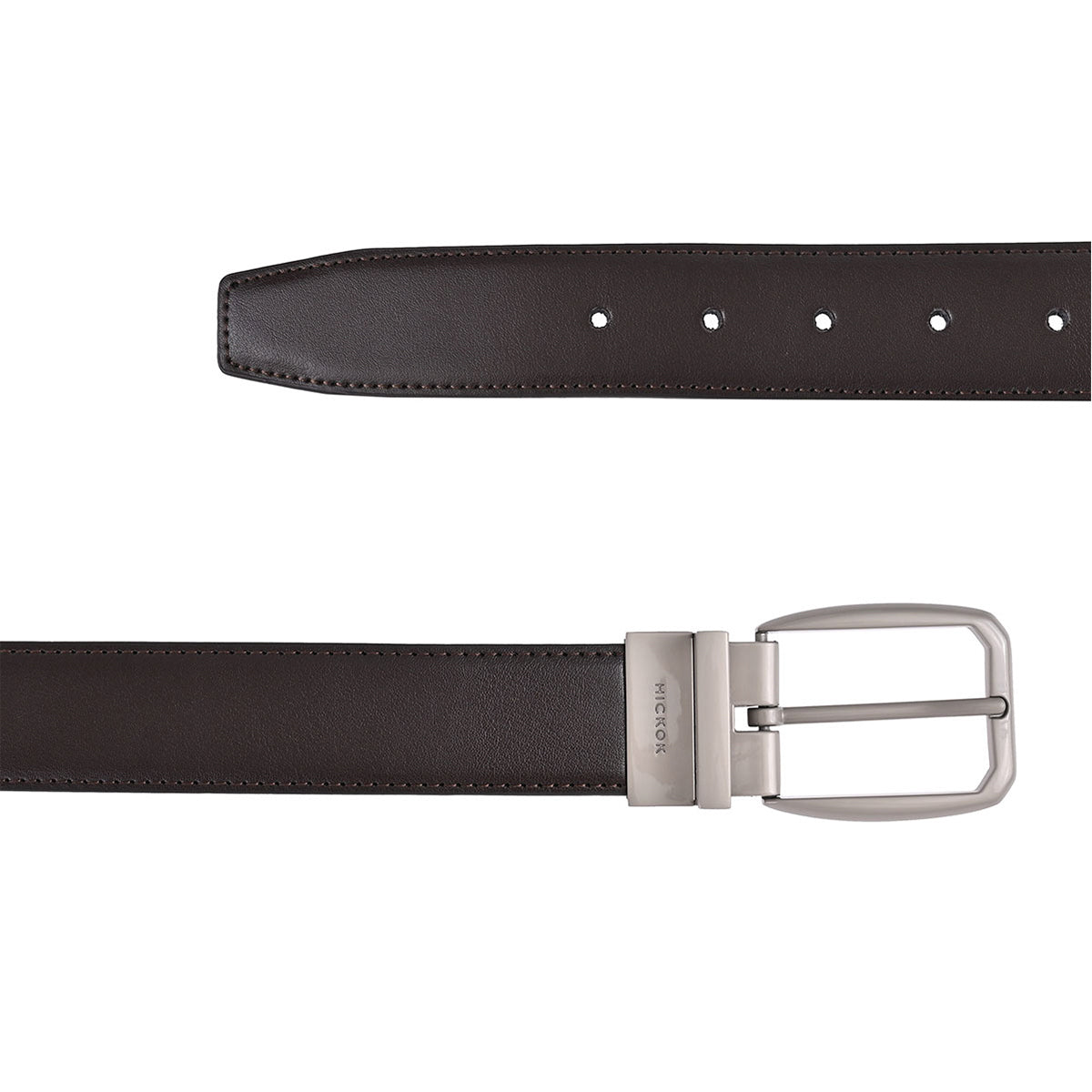 Cinturón Hickok Reversible Piel Genuina Dark Mocca 34MM-42-44