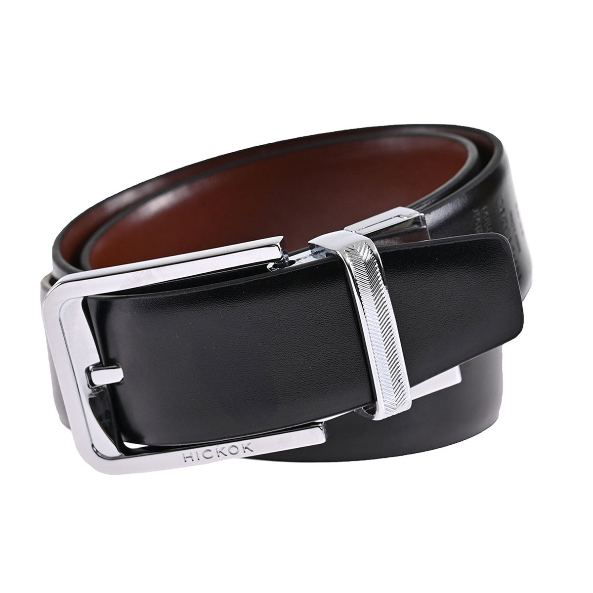 Cinturón Reversible de Piel Genuina Chestnutr-Noir 34 mm-38-40