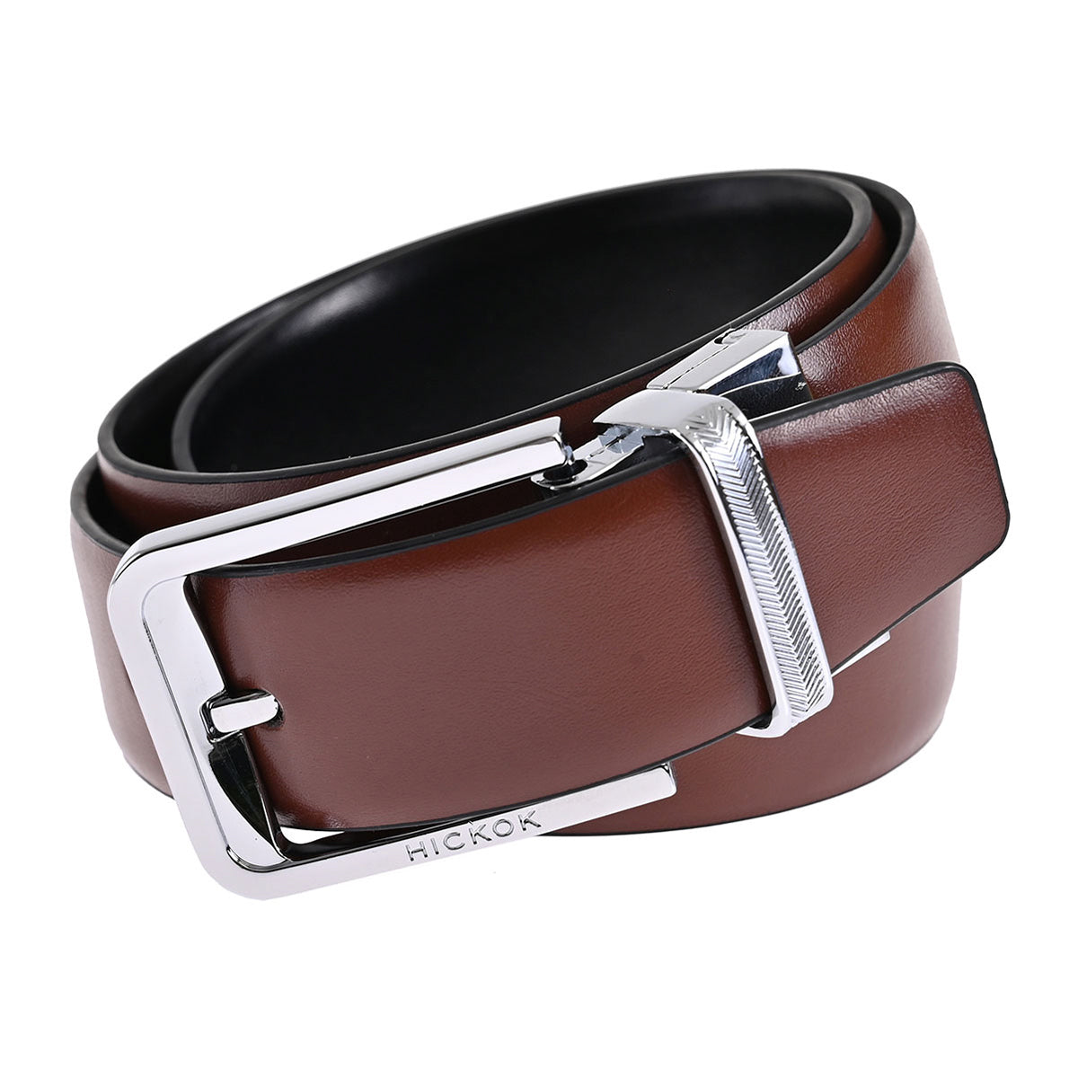 Cinturón Reversible de Piel Genuina Chestnutr-Noir 34 mm-34-36