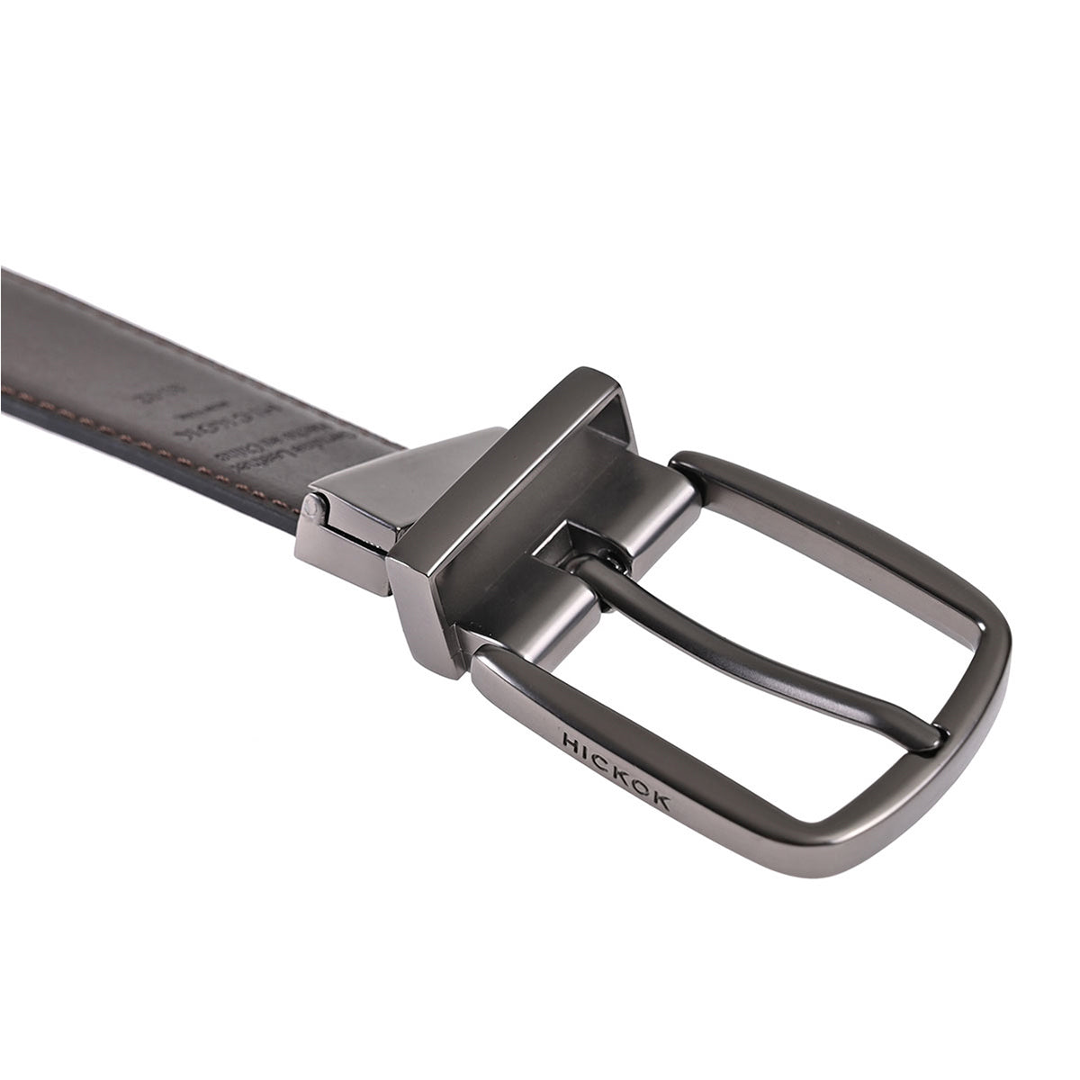 Cinturón reversible de piel genuina negro cafe 34 mm Hickok-42-44