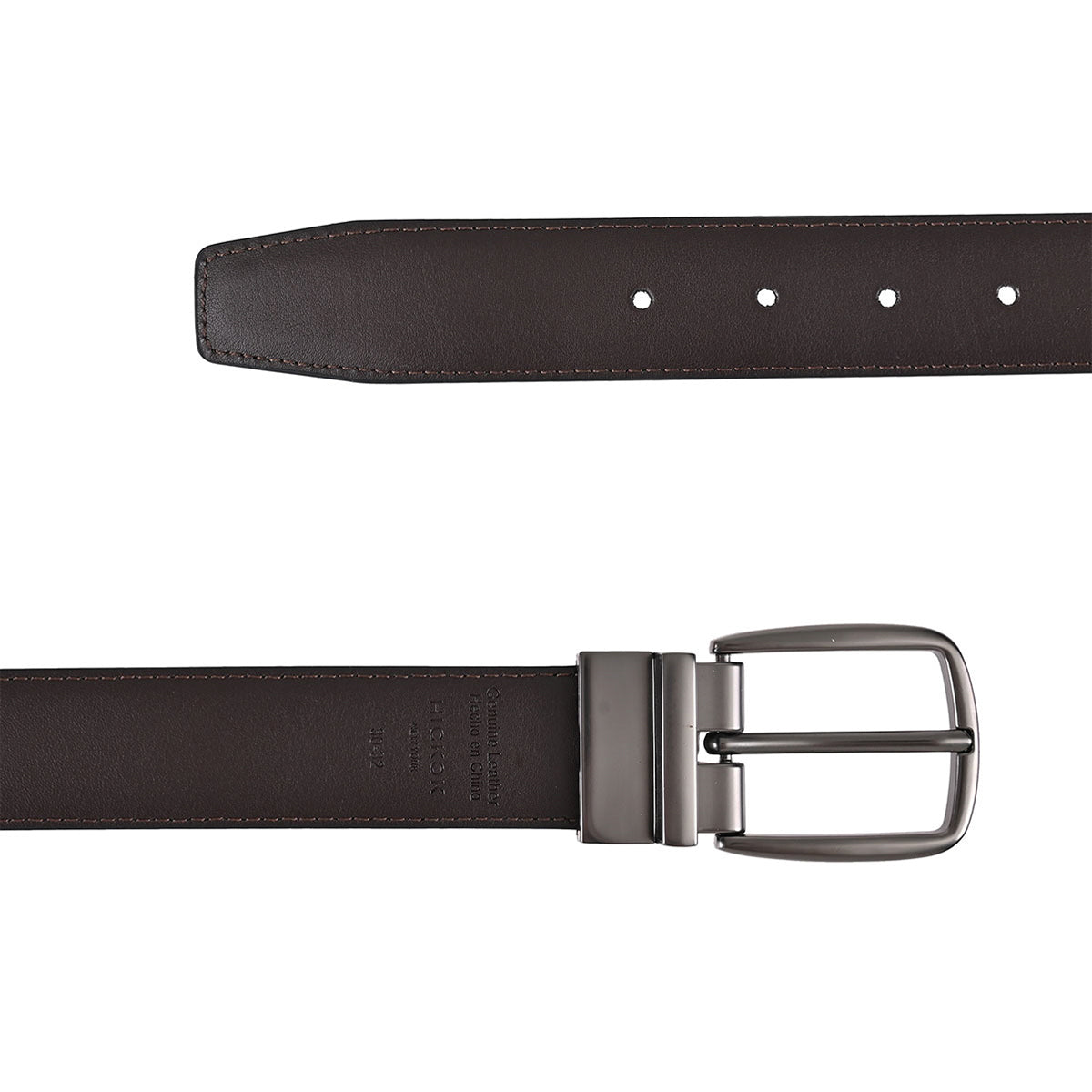 Cinturón reversible de piel genuina negro cafe 34 mm Hickok-30-32