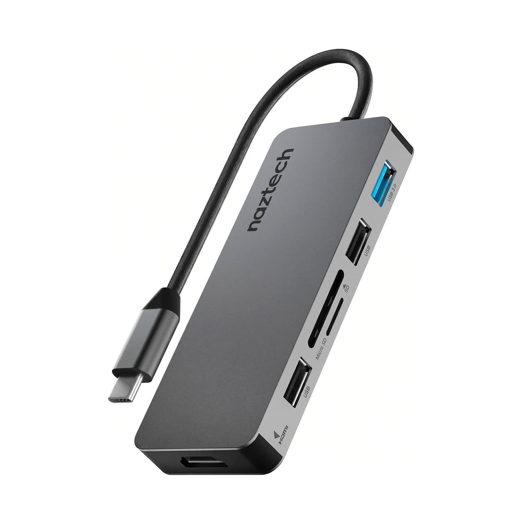 Hub USB C Naztech MaxDrive7 Adaptador 7 en 1 HDMI Gris