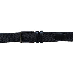 Cinturón Ferrioni Textil Elástico Trenzado Negro Hombre-42-44