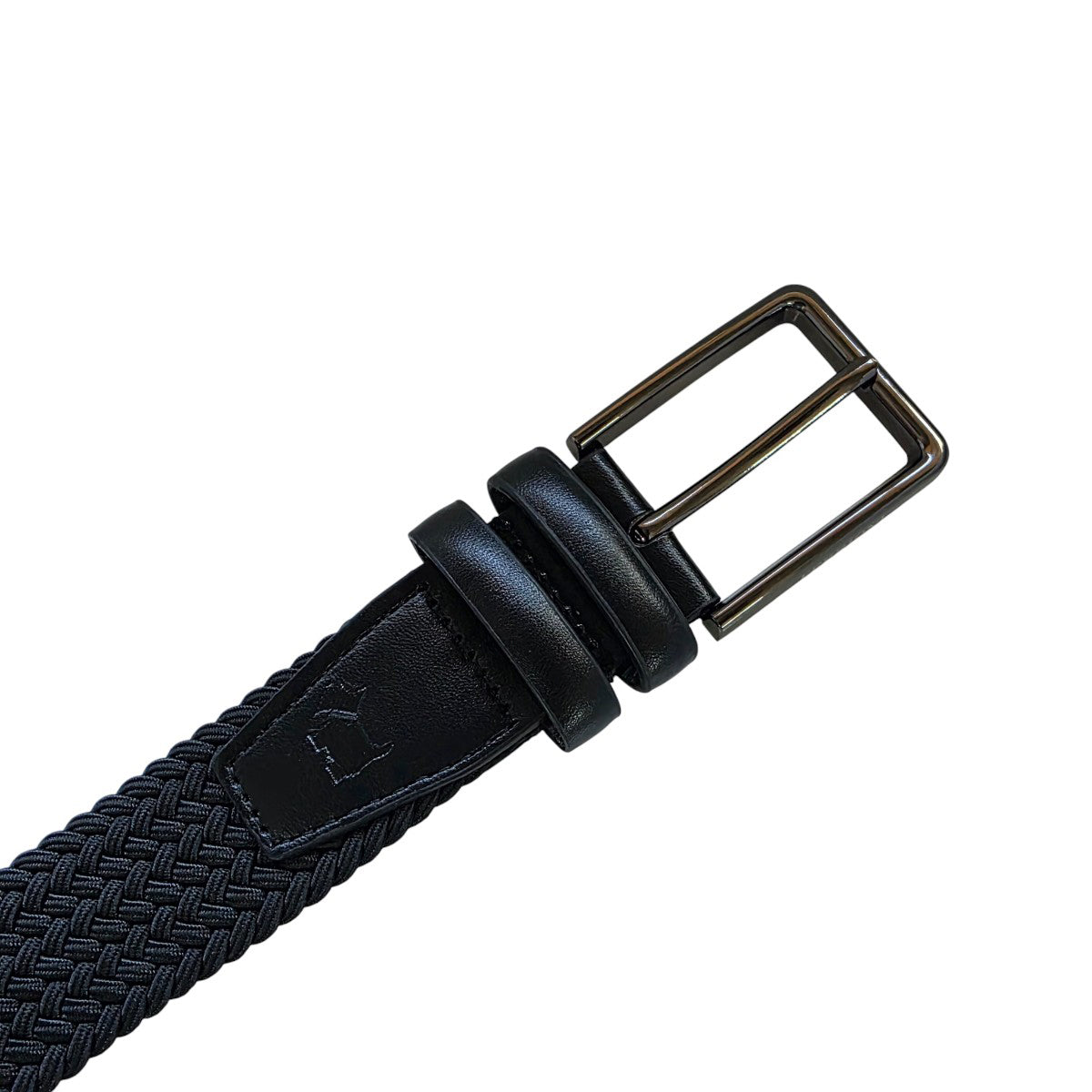 Cinturón Ferrioni Textil Elástico Trenzado Negro Hombre-42-44