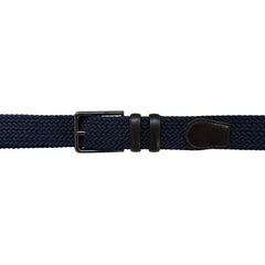 Cinturón Ferrioni Textil Elástico Trenzado Azul Hombre 34mm-42-44
