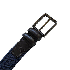 Cinturón Ferrioni Textil Elástico Trenzado Azul Hombre 34mm-34-36