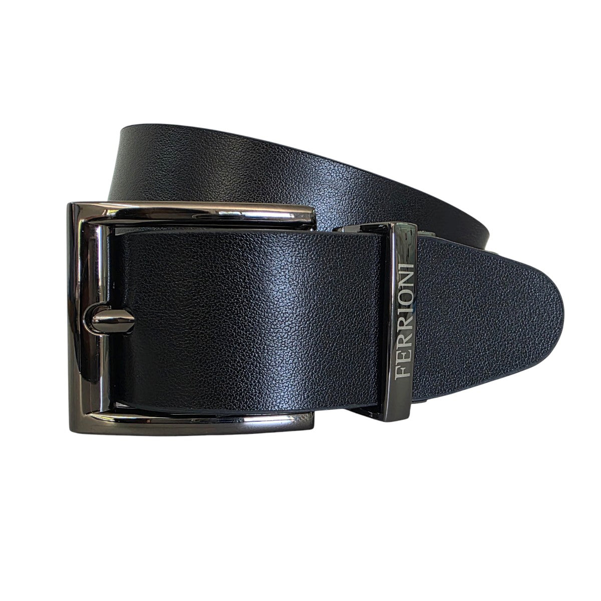 Cinturon Reversible Piel Genuina Hombre Chocolate Negro-42-44