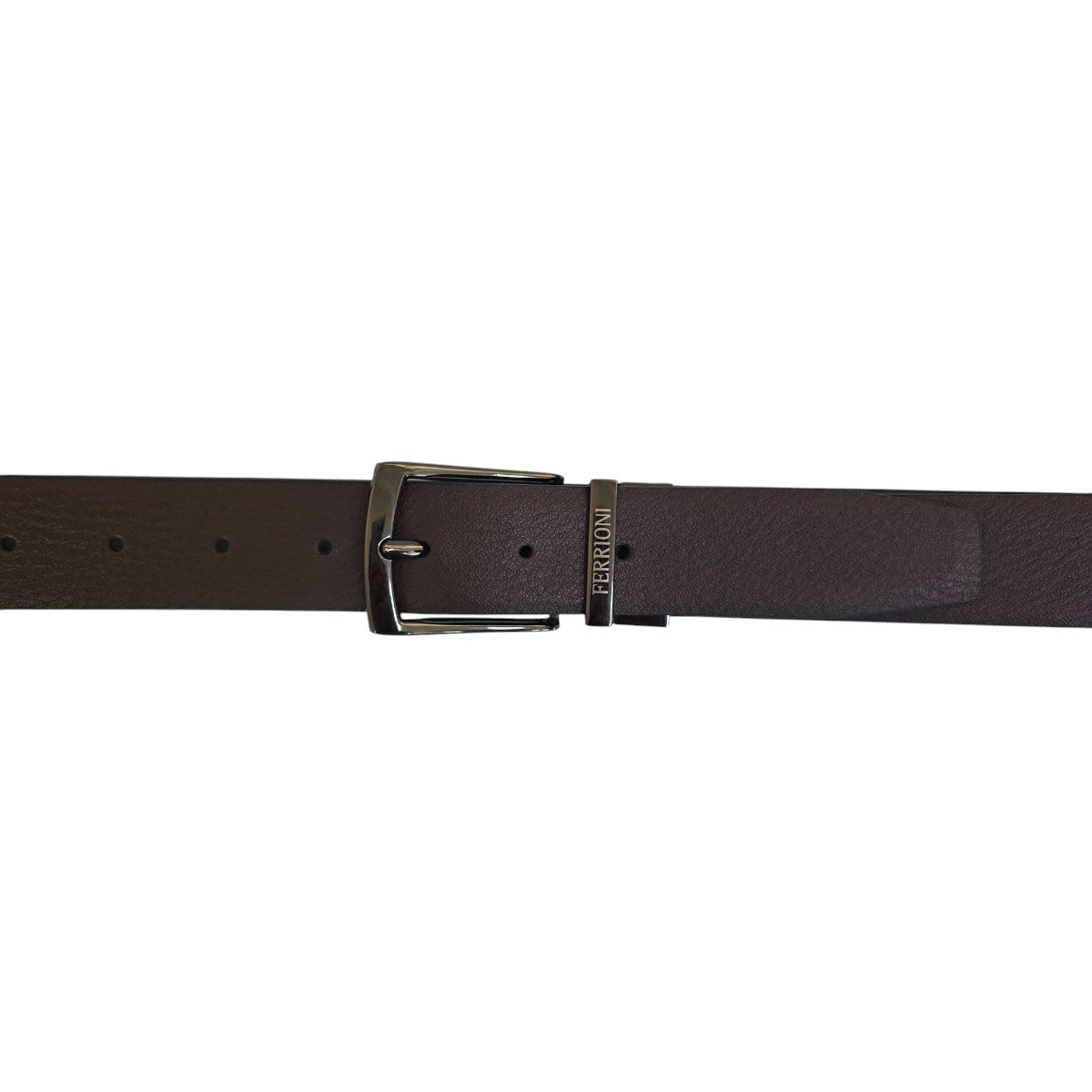 Cinturon Ferrioni Reversible Piel Genuina Negro Moka 34mm-30-32