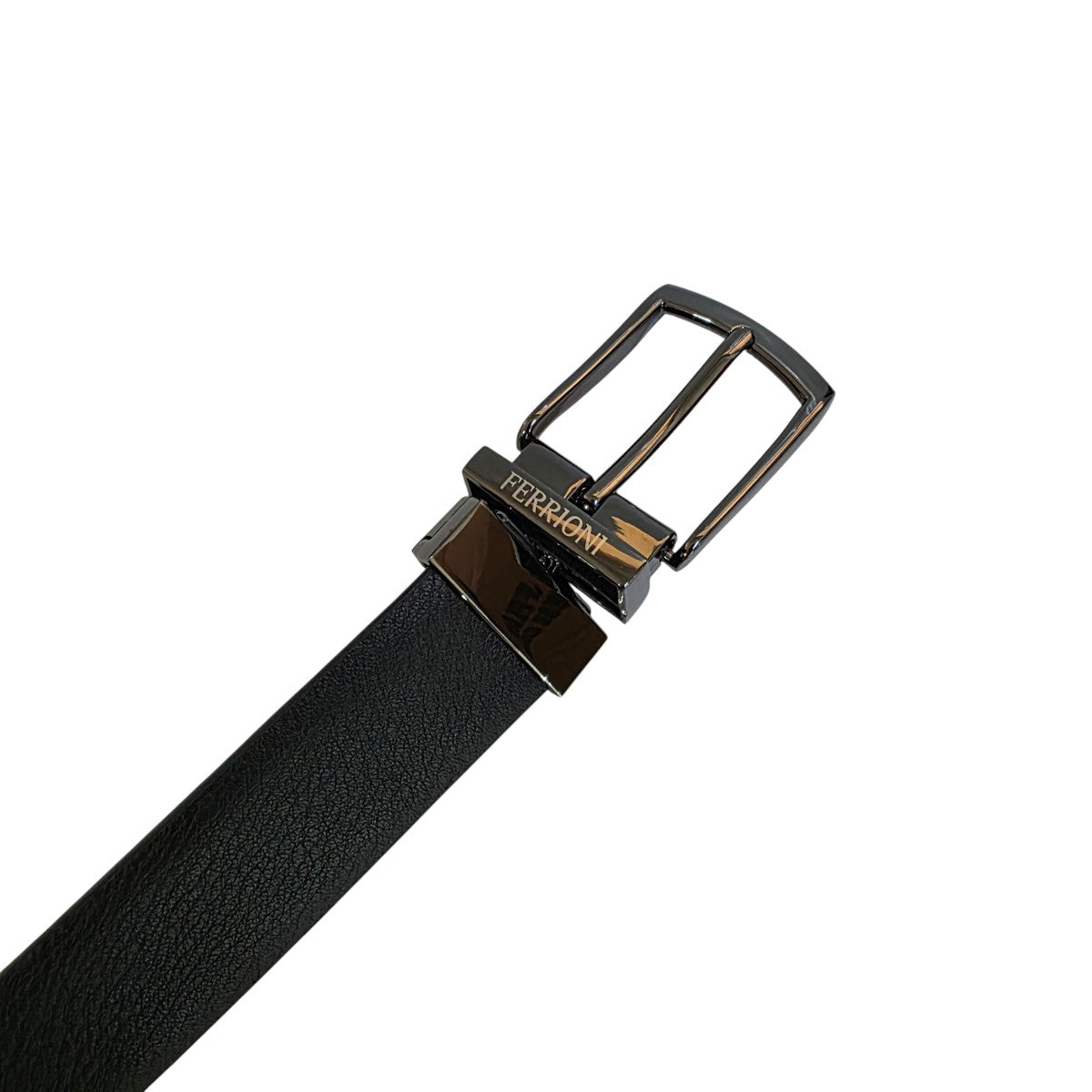Cinturon Ferrioni Reversible Piel Genuina Negro Moka 34mm-42-44
