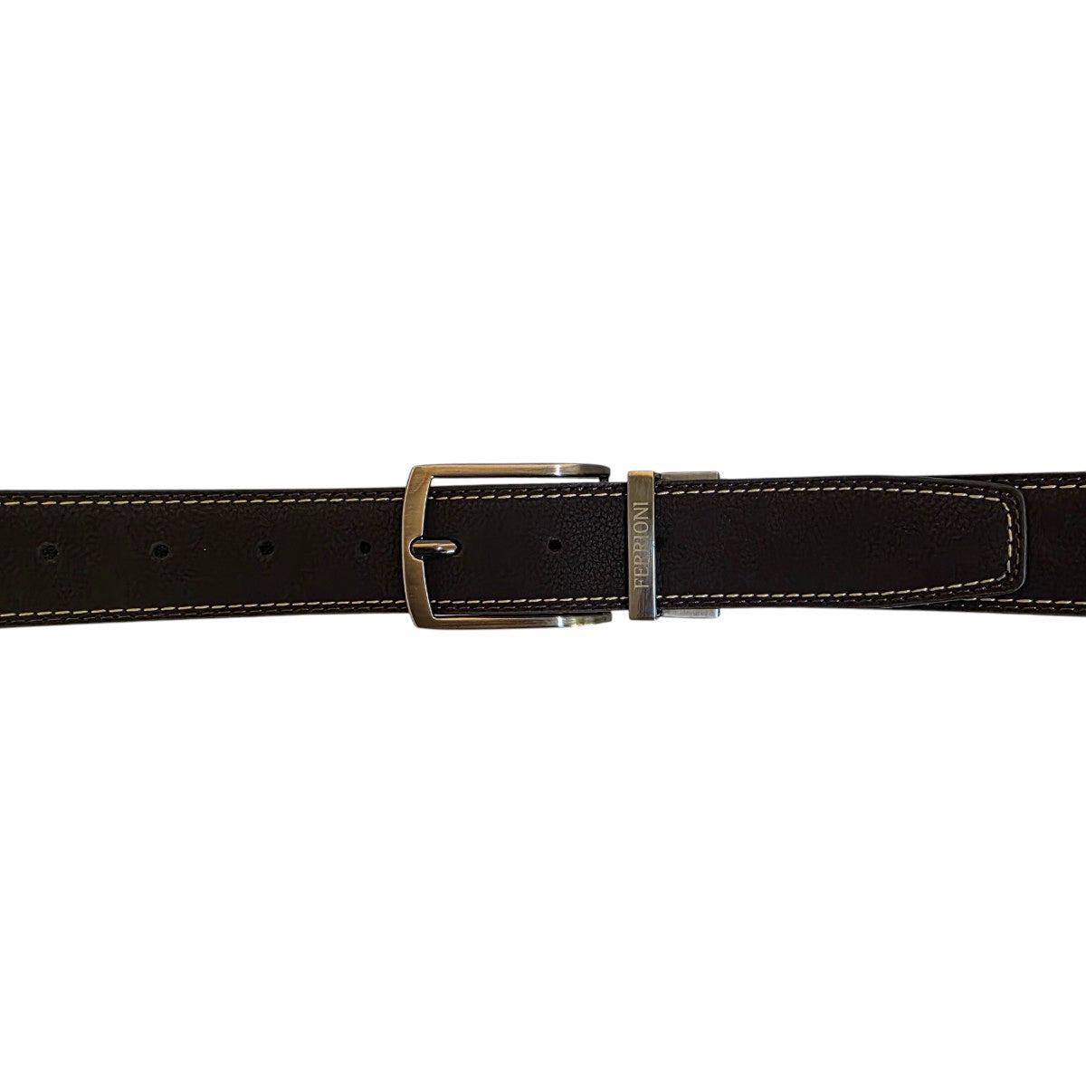 Cinturón Ferrioni Reversible Hombre Piel Negro Café 34mm-30-32
