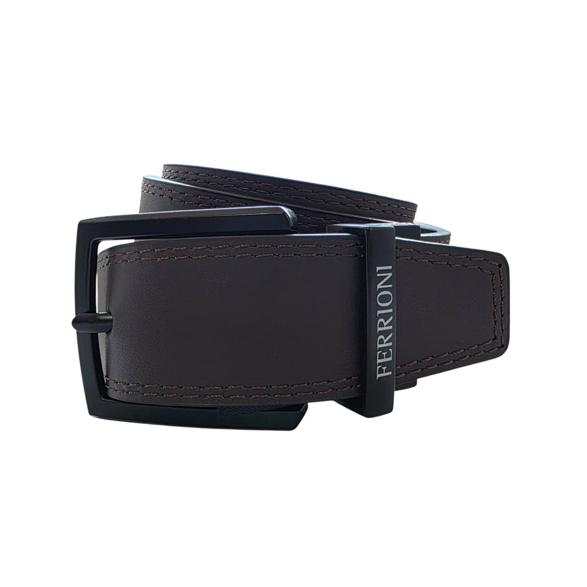 Cinturón Ferrioni Reversible Hombre Piel Negro Café 40mm-30-32