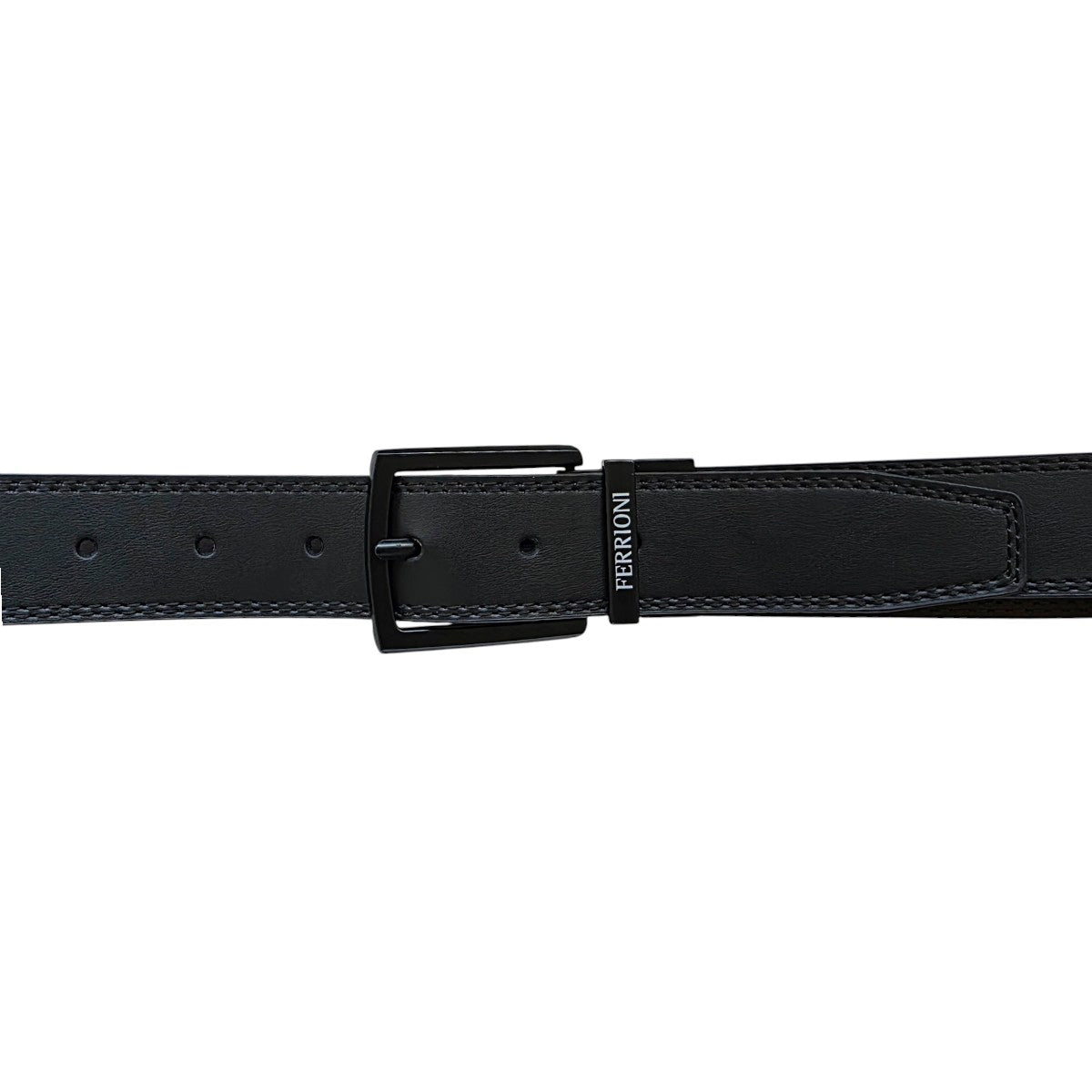 Cinturón Ferrioni Reversible Hombre Piel Negro Café 40mm-42-44