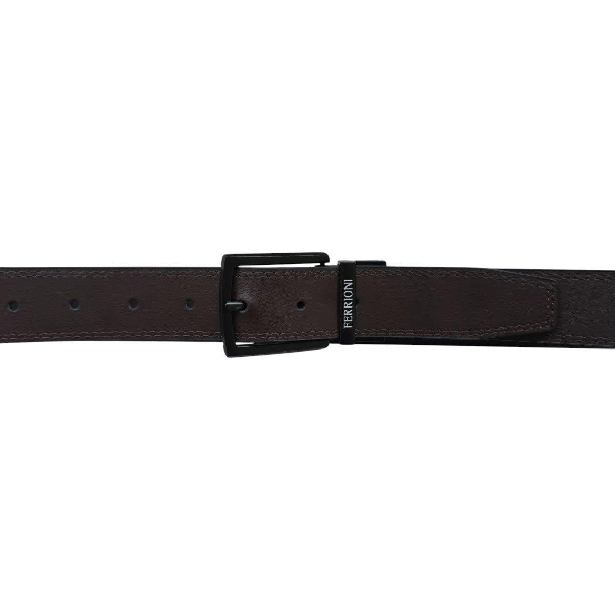 Cinturón Ferrioni Reversible Hombre Piel Negro Café 40mm-42-44