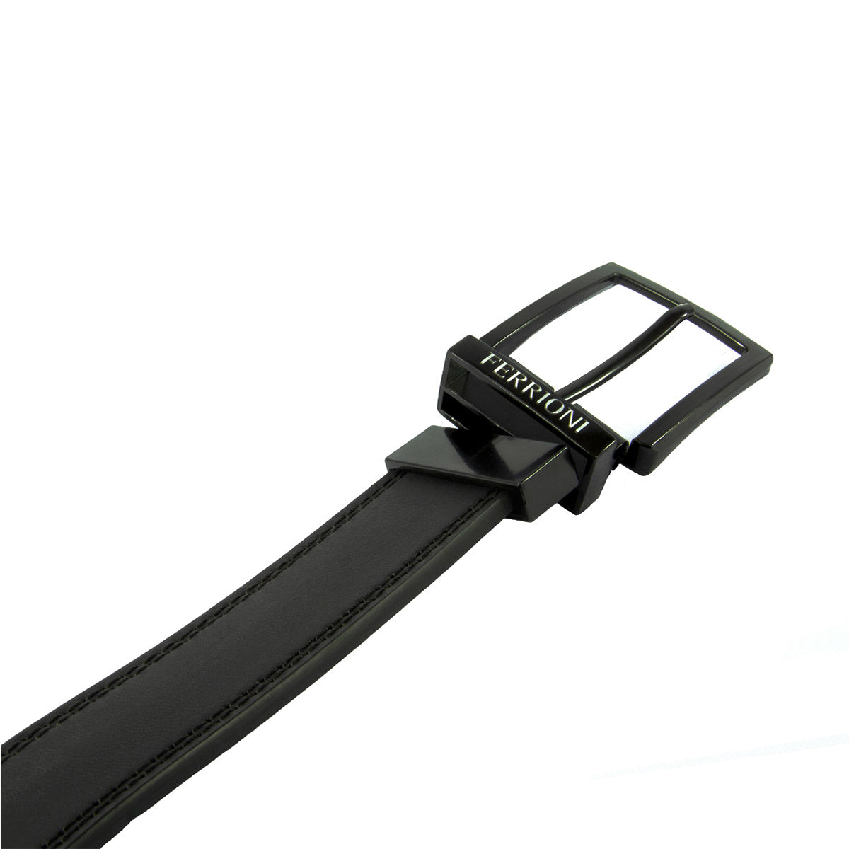 Cinturón Ferrioni Reversible Hombre Piel Negro Café 40mm-30-32