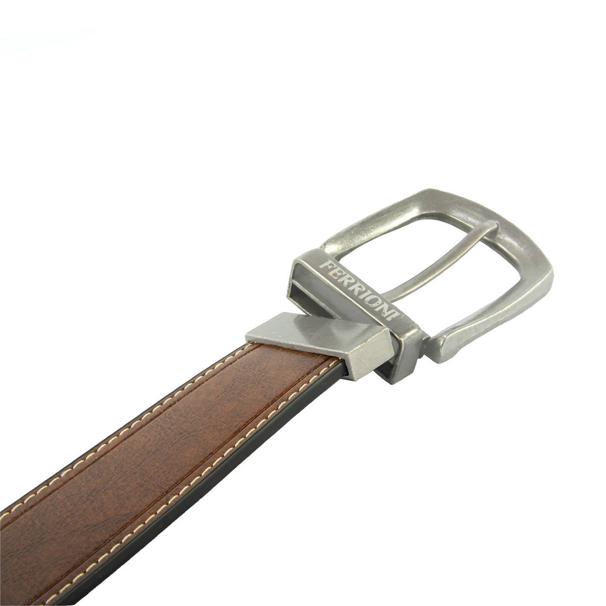 Cinturón Ferrioni Reversible Hombre Piel chesnut Negro 40mm-38-40